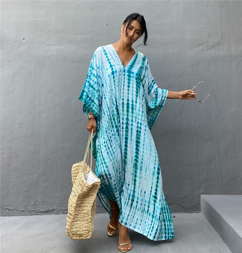Grande taille femmes maillots de bain longue plage couvertures caftan décontracté Caftan robe maillots de bain couverture ups