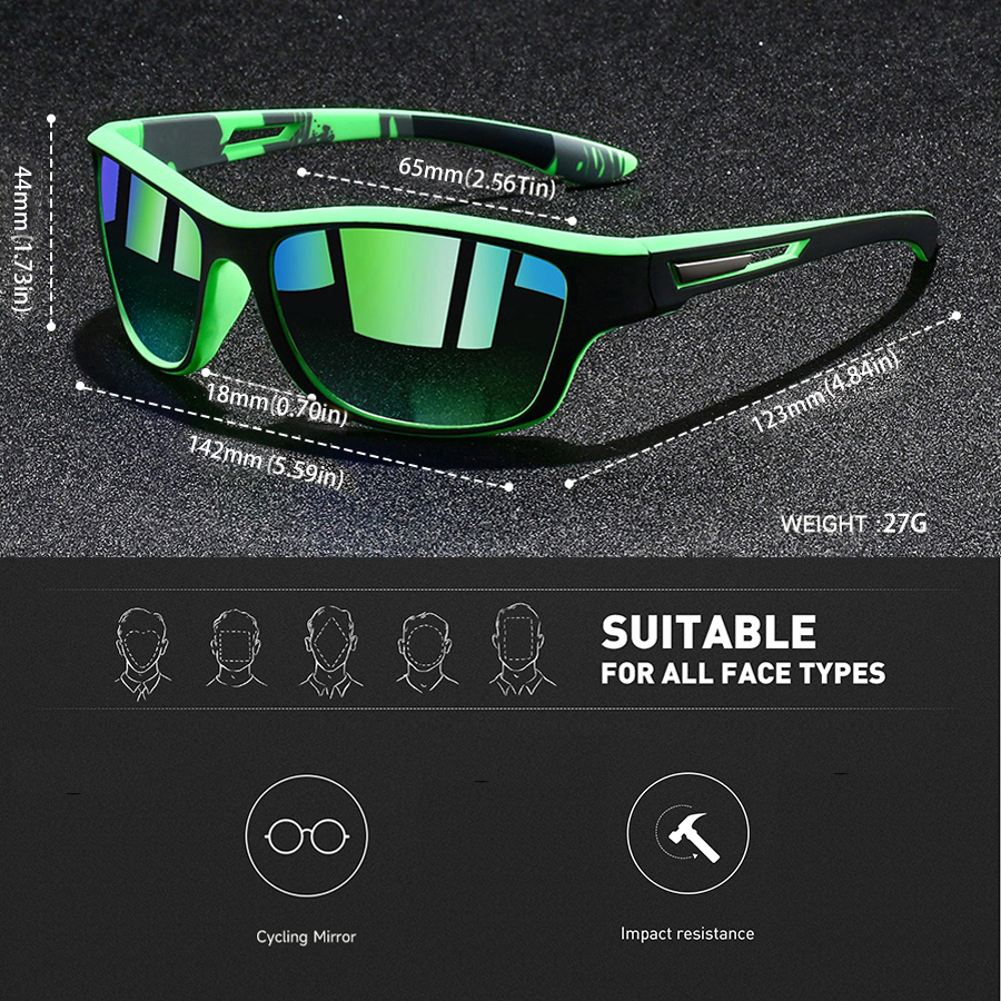 Lunettes de soleil à motif vintage, 6 pièces, unisexes, à la mode, pour les vacances, la randonnée et les activités de plein air, le cyclisme, la pêche, l'alpinisme
