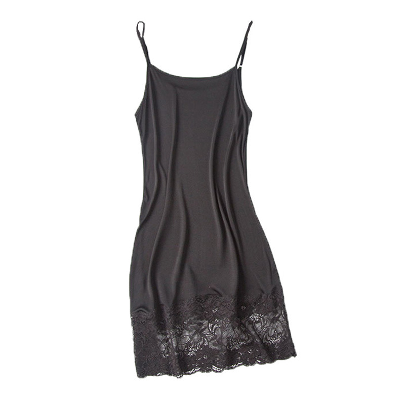 Robe salopette en soie tricotée, sous-jupe en dentelle, chemise de nuit, nouvelle mode pour femmes, 2021
