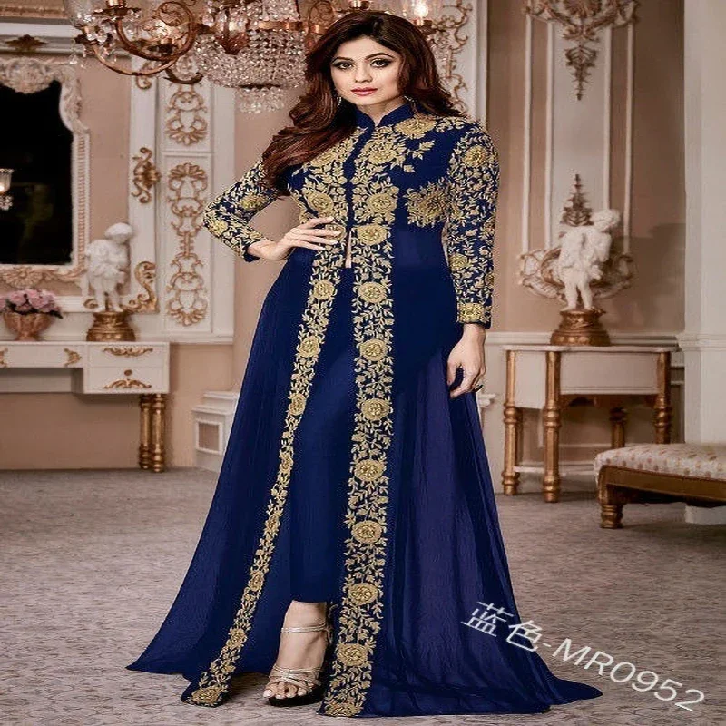 Robe musulmane ethnique du moyen-orient, dubaï, turquie, manches longues, deux pièces, vêtements islamiques pour femmes, robes du Ramadan