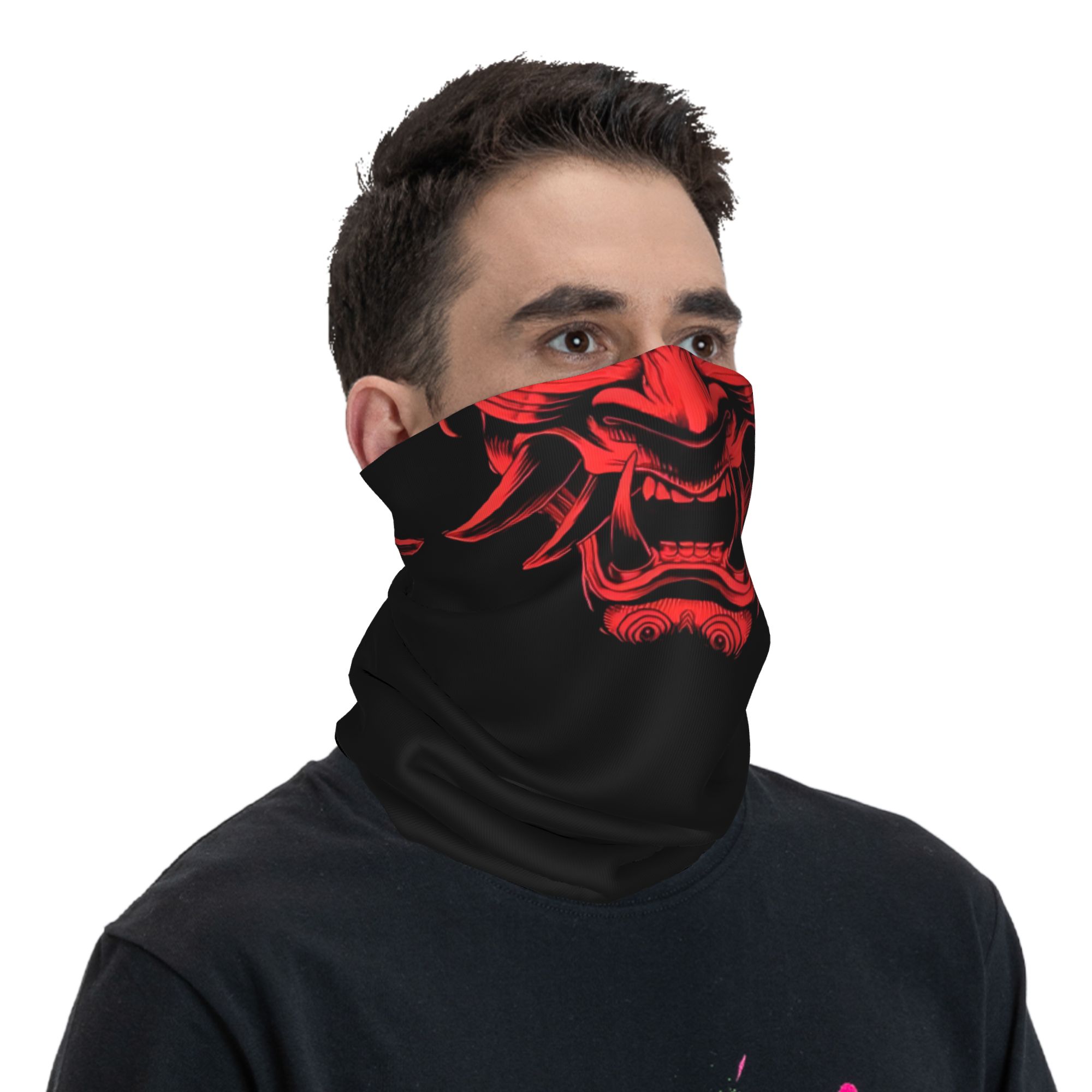 Guêtre de cou de démon samouraï Oni personnalisé pour hommes et femmes, écharpe Bandana Ronin japonaise coupe-vent d'hiver pour le Ski