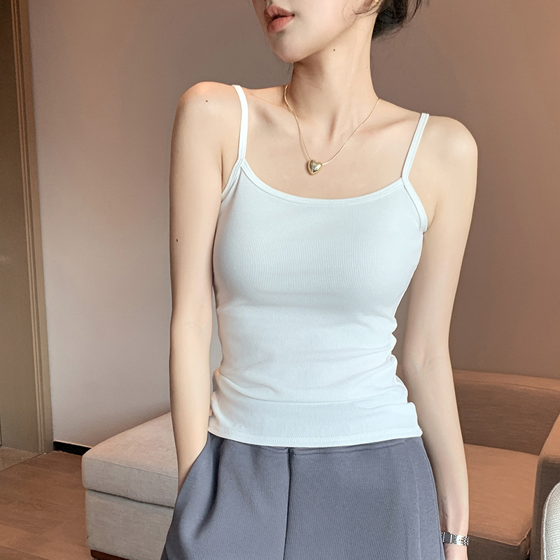 Femmes Camis tricoté chemise à bascule vêtements intérieurs doux décontracté coréen débardeurs haut en tricot maillot de corps printemps été dames débardeur