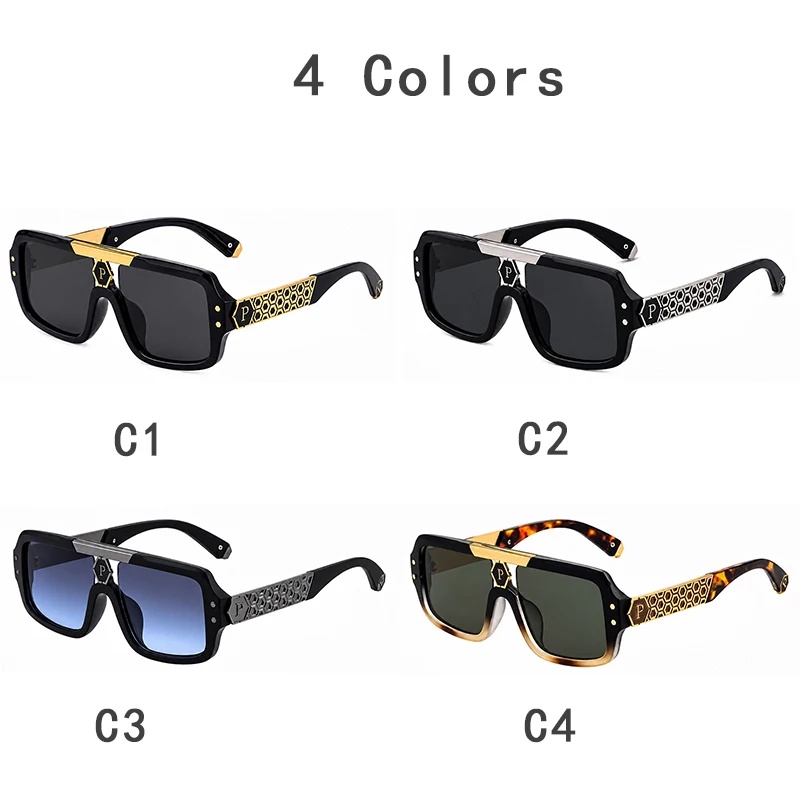 Nouvelles Lunettes de Soleil de Luxe de Marque Tendance 2026 pour Hommes et Femmes, Style Vintage Oversize Punk, Verres Steampunk à la Mode