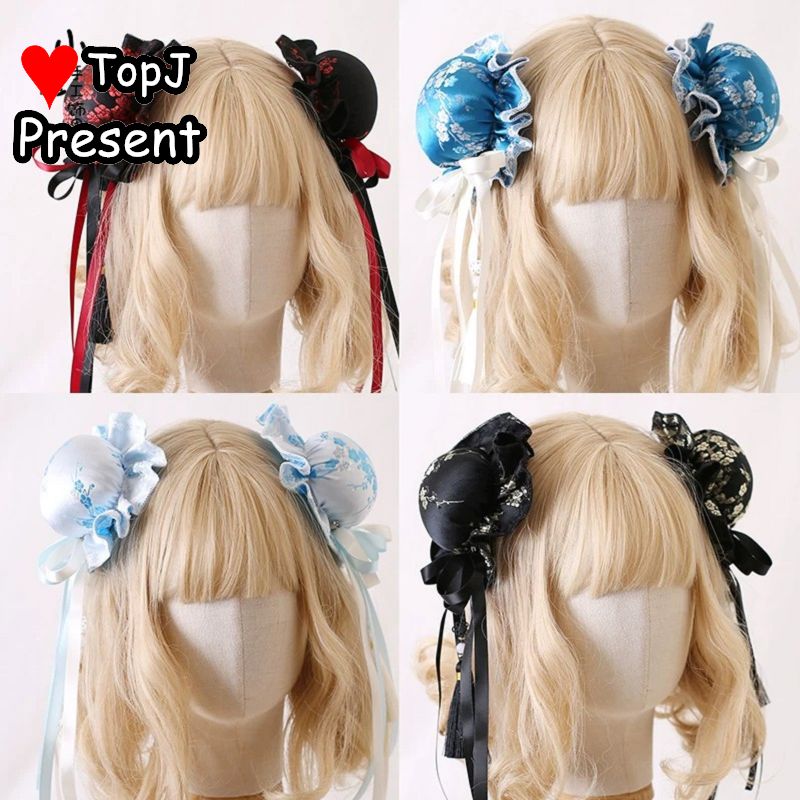 Accessoires de chignon multicolores style chinois Qipao, pampilles Lolita Chun Li, pinces à cheveux latérales à pampilles, paire de barrettes