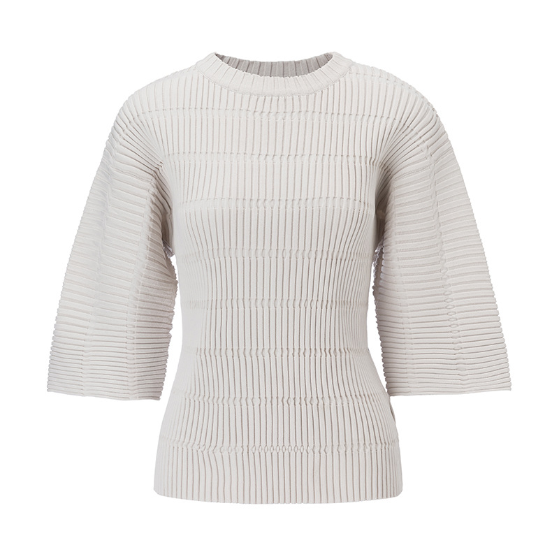 Haut en tricot polyvalent à la mode, qualité Boutique, automne 2025, Design Original de Style coréen, haut plissé surdimensionné, nouvelle collection