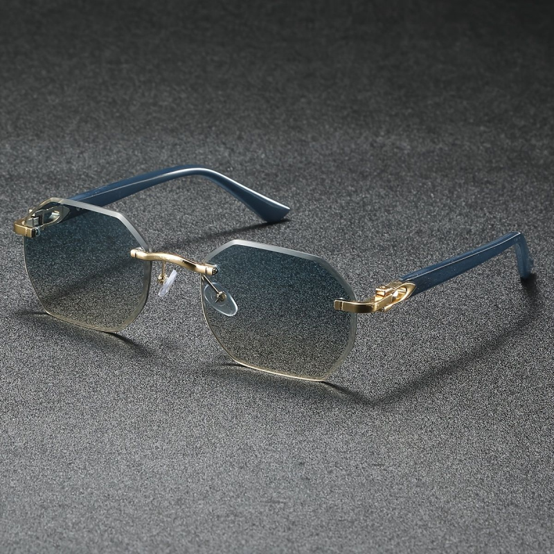 Lunettes de soleil au Design à la mode, sans cadre, adaptées aux hommes et aux femmes, vêtements décontractés, utilisation de vacances, lunettes robustes, 1 pièce