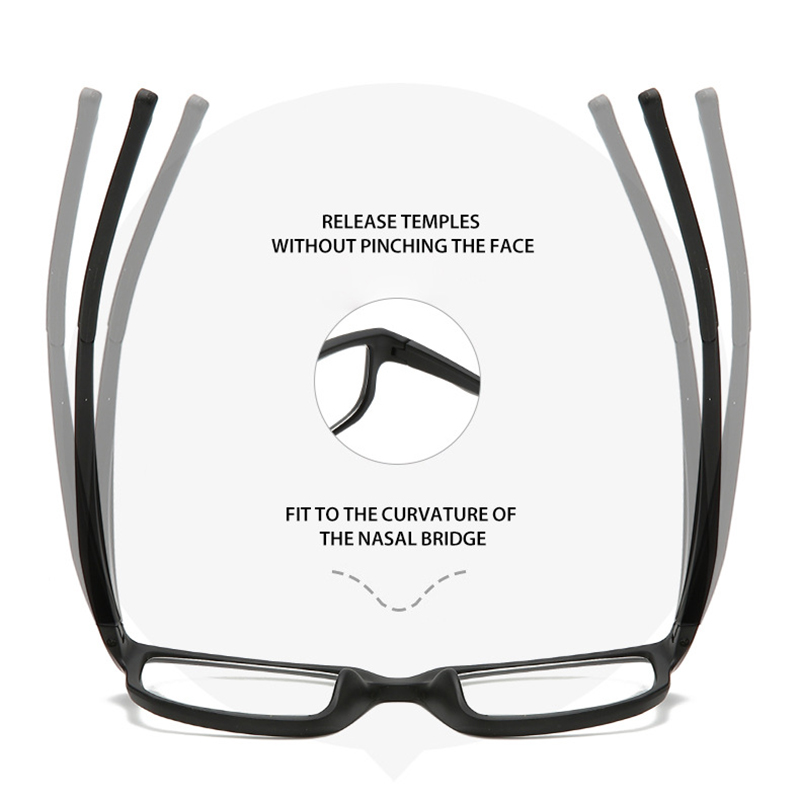 Monture de lunettes de style simple et tendance, pour homme et femme, monture carrée ultralégère, verres anti-lumière bleue pour ordinateur, lunettes de sport optiques