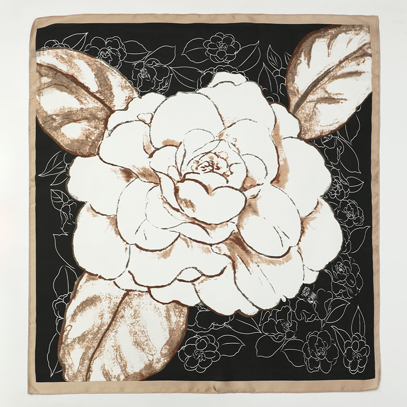 Foulard en soie pour femmes, 70x70cm, Design de marque, imprimé, châle, foulard, Hijab, cheveux, main, poignet, Bandana, cravate, 2023