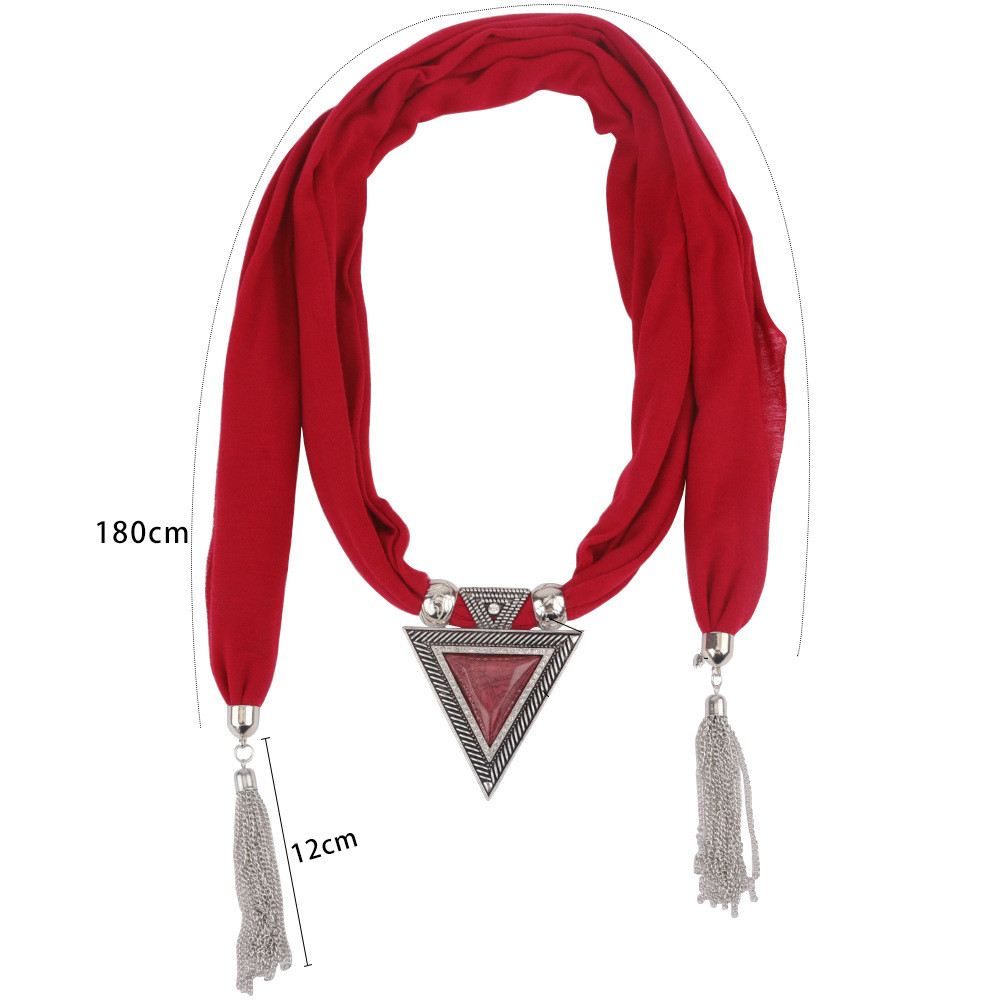 Femmes chaîne écharpe mode bijoux collier pendentif chaîne écharpe femmes Foulard Femme foulards Hijab pendentif accessoires écharpe