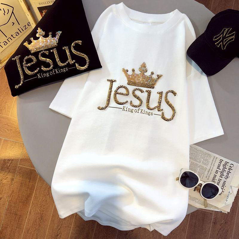 T-shirt à Manches Courtes en Coton pour Femme, Vêtement de Styliste de Luxe, Été