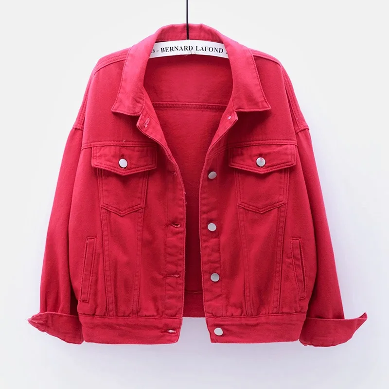 Veste en Jean classique femmes Jean 2023 Jean Boyfriend vestes pour femmes surdimensionné manteau ample Veste Femme violet blanc jaune Mujer