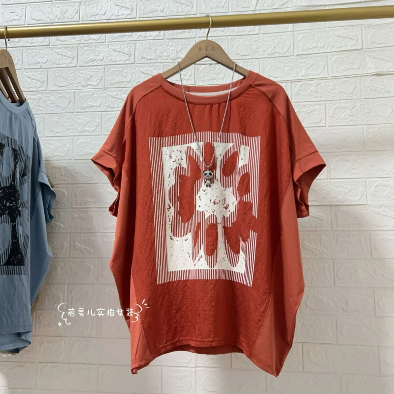 T-shirts vintage à manches courtes pour femmes, imprimés, col rond, style décontracté, taille plus, nouvelle collection été, mode Harajuku