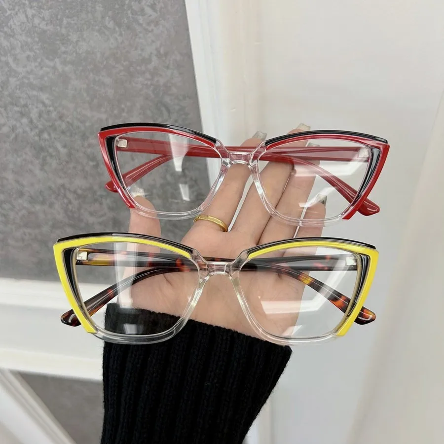 Montures de lunettes ChimCat Eye pour hommes et femmes, monture optique colorée, marque de créateur transparente, mode