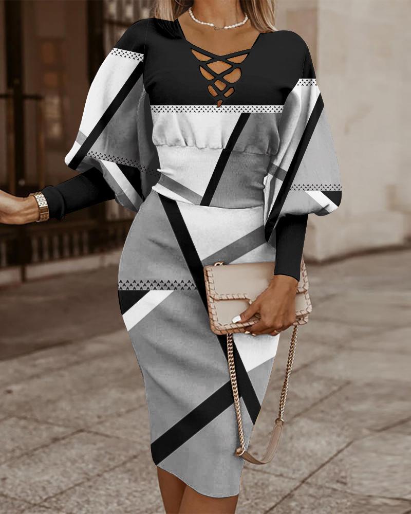 Robe évidée à manches longues et col en V pour femmes, robes de hanche, pack de taille, mode décontractée, été, automne, 2022