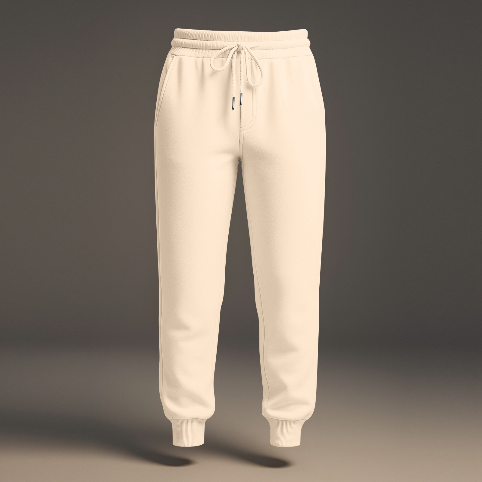 Pantalon à jambes droites pour femmes, couleur unie, taille haute, poches avec cordon de serrage, taille élastique, pantalons décontractés, pantalons de survêtement pour femmes