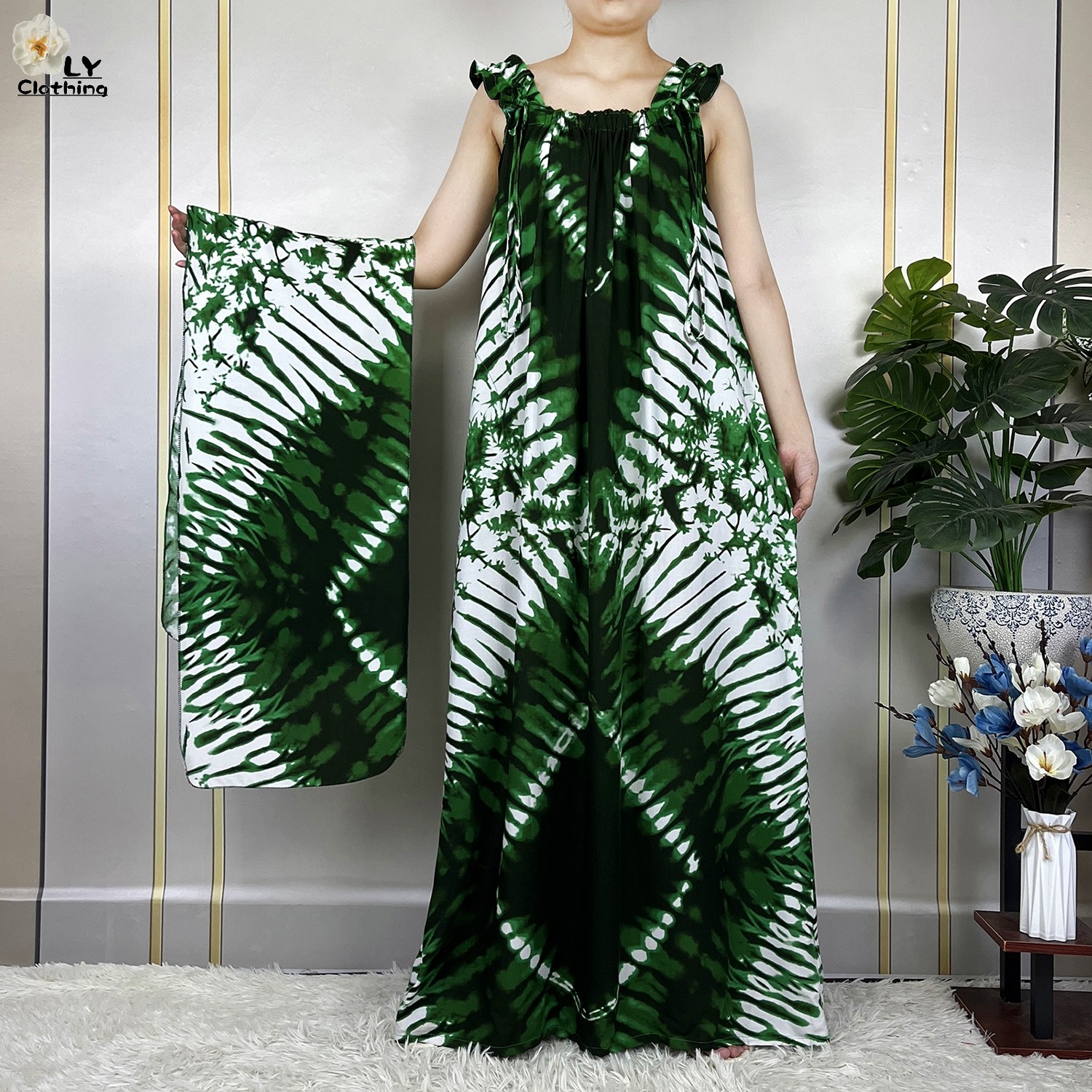 Robe Africaine en Pur Coton pour Femme, Boubou Maxi, Dubaï, Islam, Abaya, Col Bateau, Été, 2023