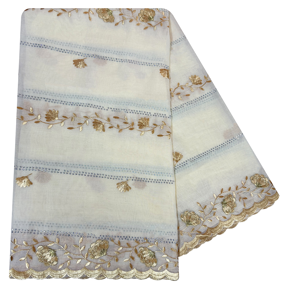 Nouveau style floral 2026 KASHKHA – Foulard brodé 100 % coton, style africain, pour la prière, Dubaï