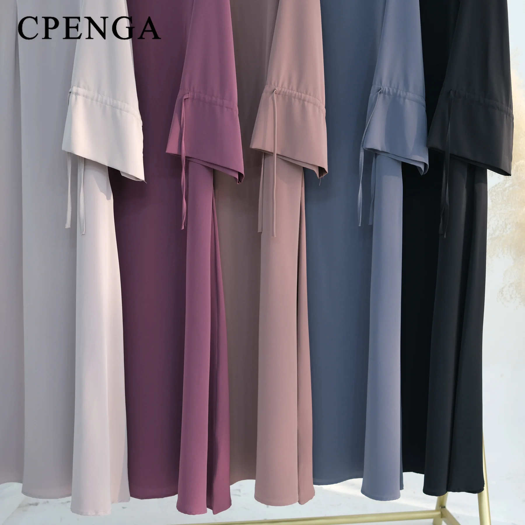 Abaya-Robe de Couleur Unie pour Femme Musulmane, Vêtement d'Église Islamique, Élégant, à la Mode, pour Ramadan Arabe, Dubaï, Turquie, 2025
