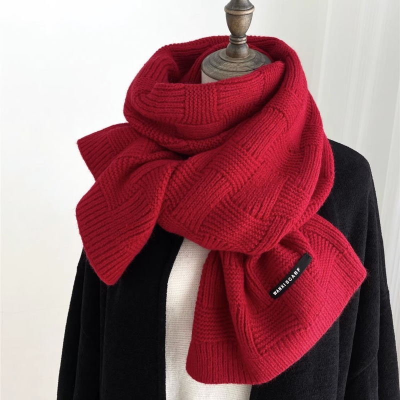 Châle Rond Chaud pour Femme, Bandana Pashmina, Écharpe de Style Coréen, Accessoires de Marque de Luxe
