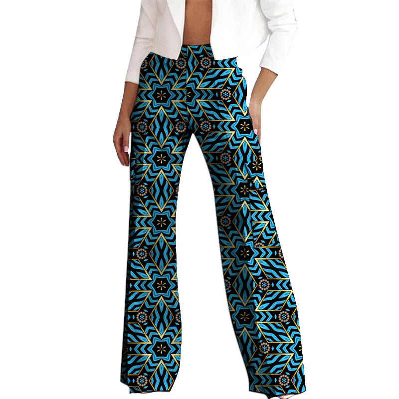 Pantalon Cargo pour femmes, Design Original, Couture africaine, sur mesure, taille haute, imprimé Ankara, bas à cloche