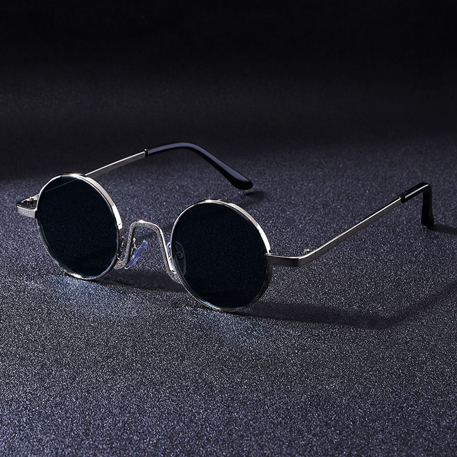 Lunettes rondes rétro Steampunk, lentille PC avec plusieurs Options de couleurs, pour hommes et femmes, accessoires Photo