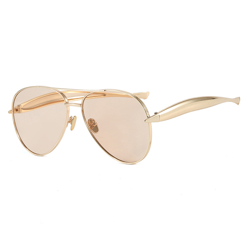 Lunettes de soleil pilote pour hommes et femmes, rétro, marque de styliste, surdimensionnées, unisexe, UV400, nouvelle collection