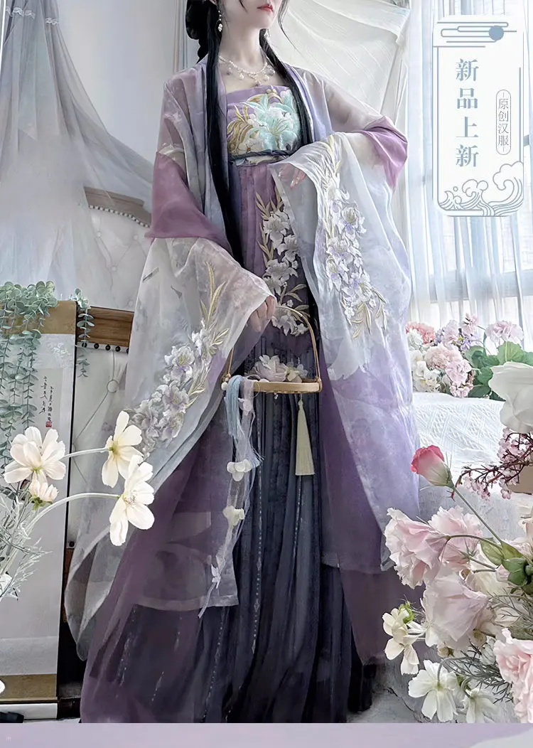 Robe Hanfu traditionnelle chinoise pour femmes, robe folklorique Hanfu, vêtements de danse princesse, tenue de cosplay, nickel é, vintage, dynastie Tang, prairie