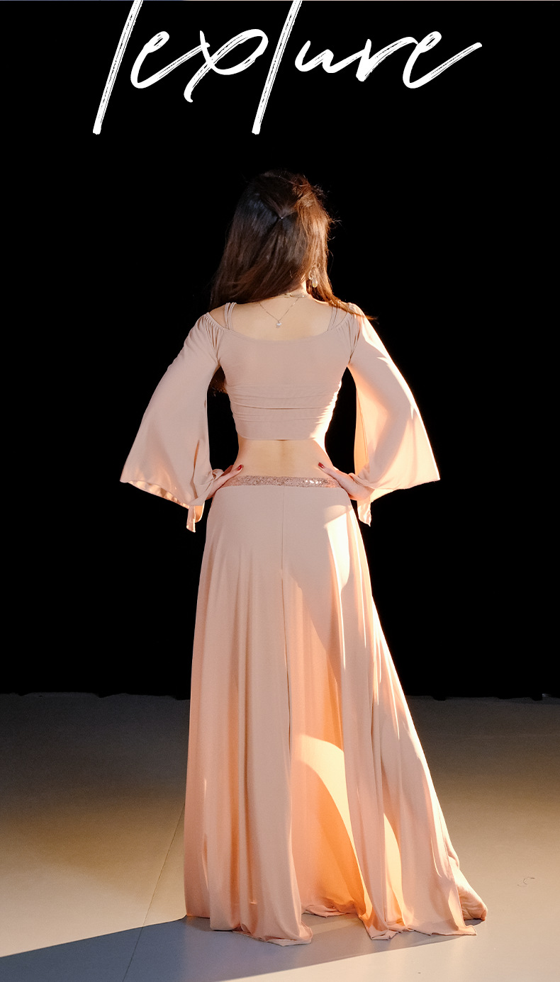 Robe de Costume de danseuse du ventre pour femmes, en maille Bingbing, vêtements d'entraînement Shaabi Baladi Saidy, Costumes de danse orientale pour adultes