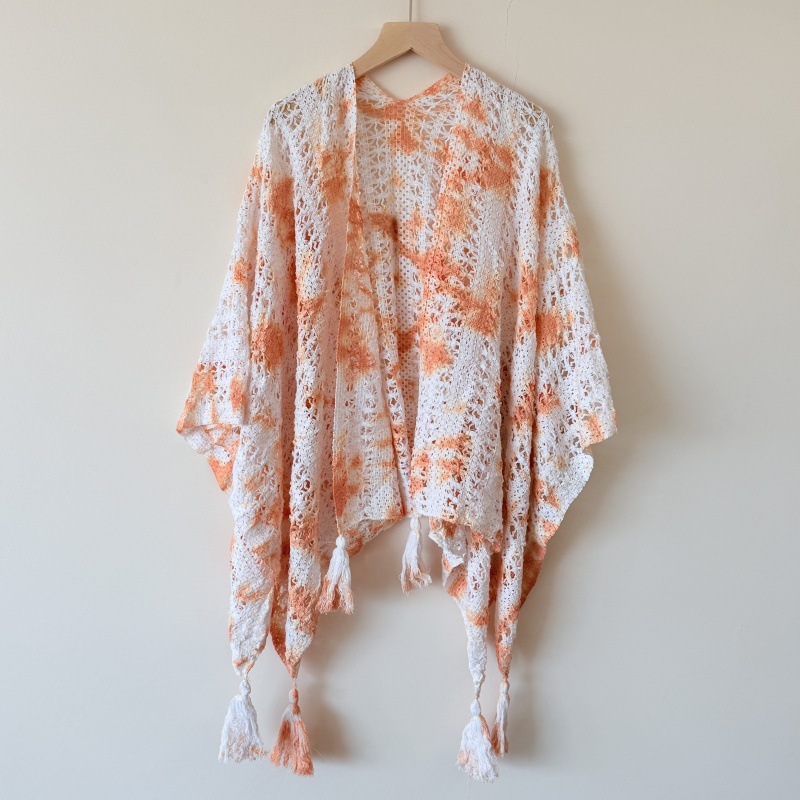 Cardigan ouvert sur le devant de style ethnique pour femmes, châle d'été pour climatisation, couverture de plage pour voyage.