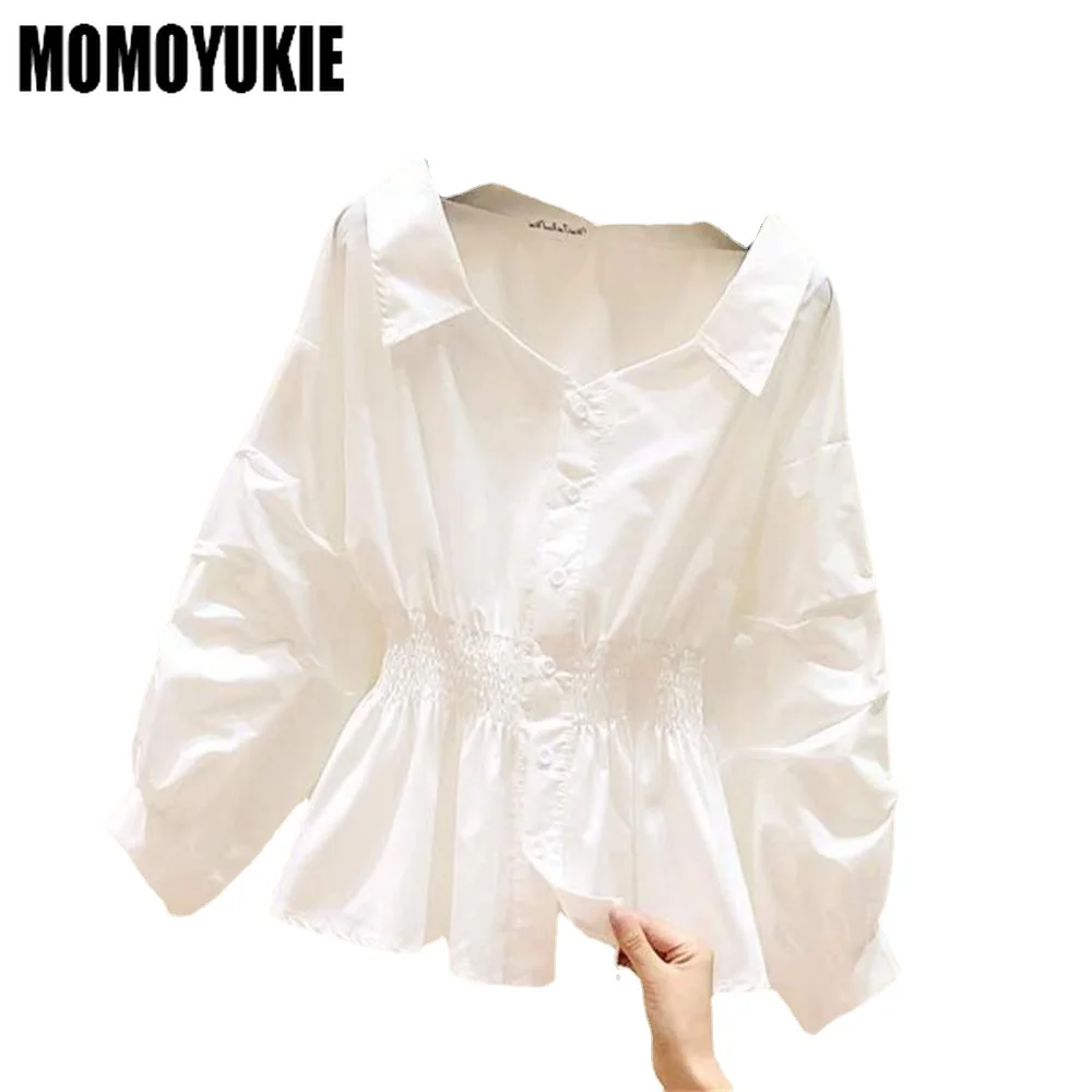Chemise élégante pour femmes, chemises et chemisiers sexy, Blusas, chemises décontractées, hauts pour femmes, chemisier blanc à manches longues bouffantes, été 2023