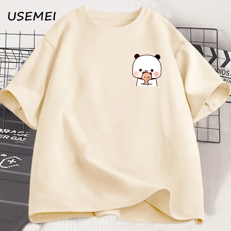 Panda ours Bubu Dudu et leurs bébés T-shirt mode drôle Couple T-shirt femmes hommes mode décontracté à manches courtes t-shirts vêtements