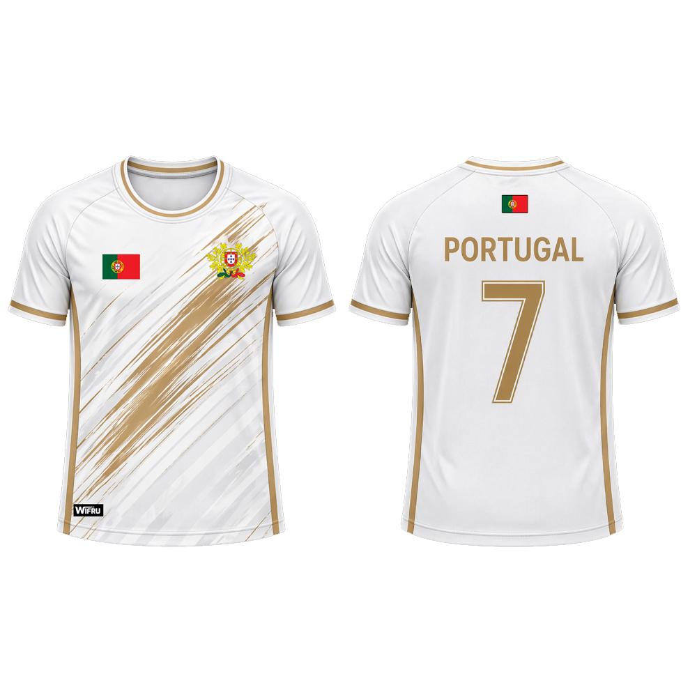 Maillot de football pour homme avec drapeau portugais 2026, respirant et à séchage rapide, sportif et décontracté, un excellent cadeau pour les fans.
