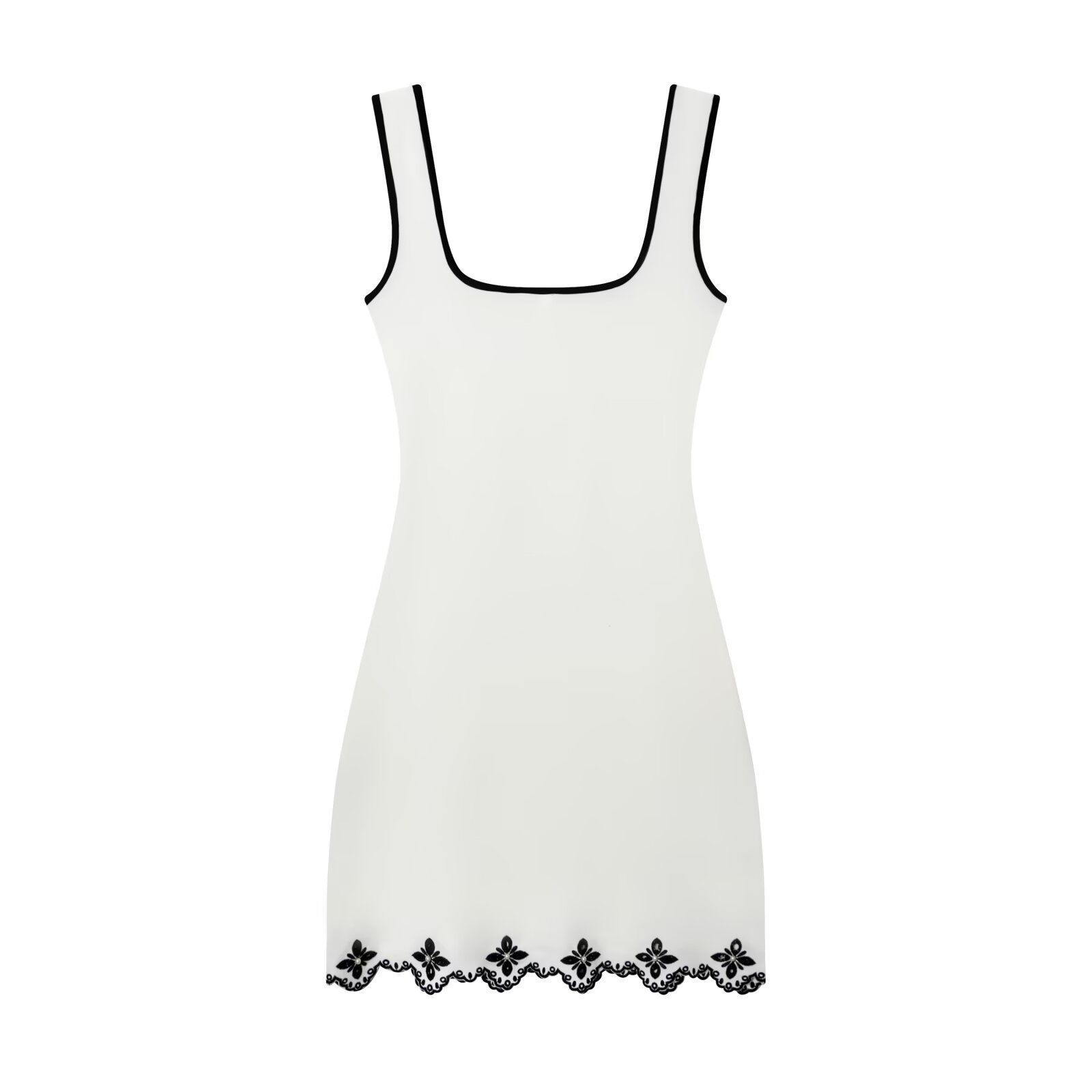 Robe courte sans manches pour femmes, style européen et américain, vêtements pour femmes, broderie de perles artificielles, nouvelle collection hiver 2025