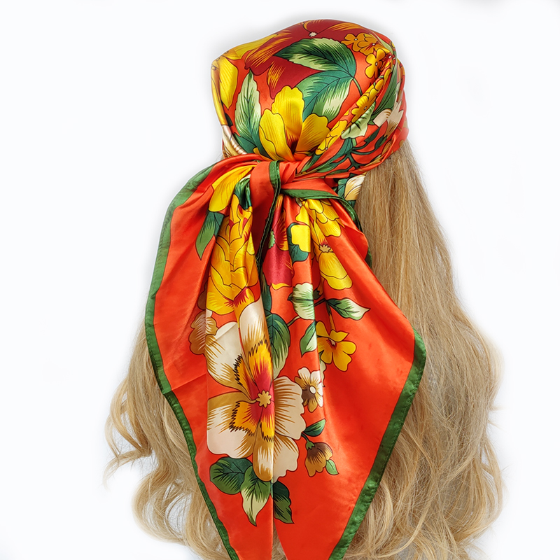 Foulard carré mode soie Satin imprimé petite tête cou écharpe femmes foulard foulard femme Bandana châle accessoires