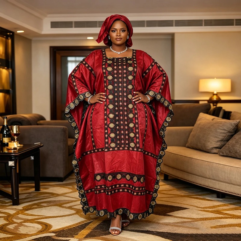 Robes africaines grande taille pour femmes 2026 : Nouvelles robes de soirée et de mariage brodées Ankara Dashiki Bazin