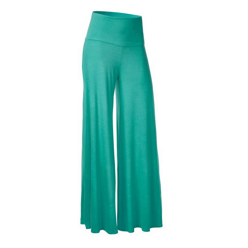 Pantalon Palazzo doux à jambes larges pour femmes, fin, extensible, taille haute, coréen, décontracté, ample, surdimensionné, pantalon de sol, printemps été