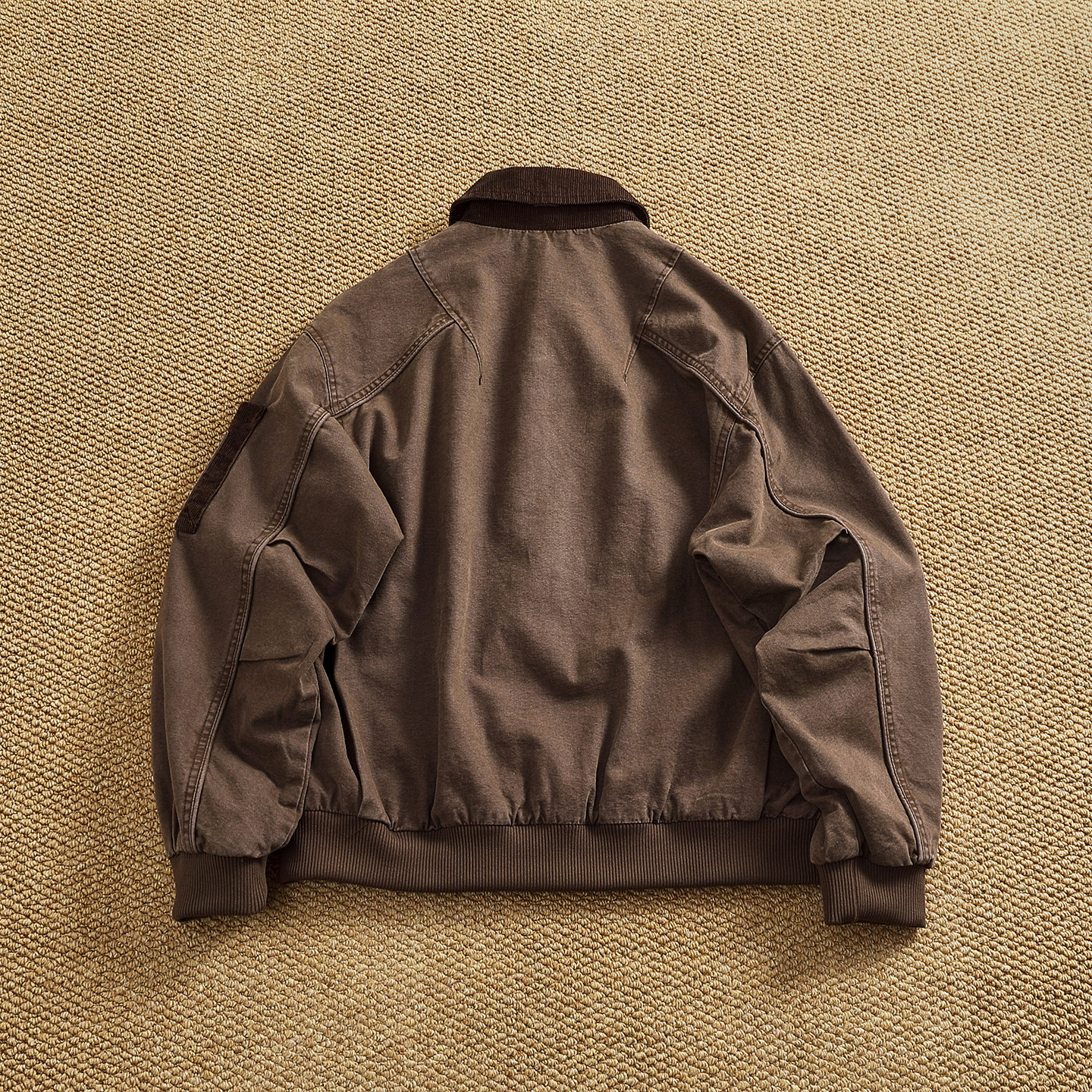 Nouvelle veste cargo en velours côtelé pour homme, style rétro américain, épaisse, avec col contrastant, effet vieilli, revers, décontractée, collection automne