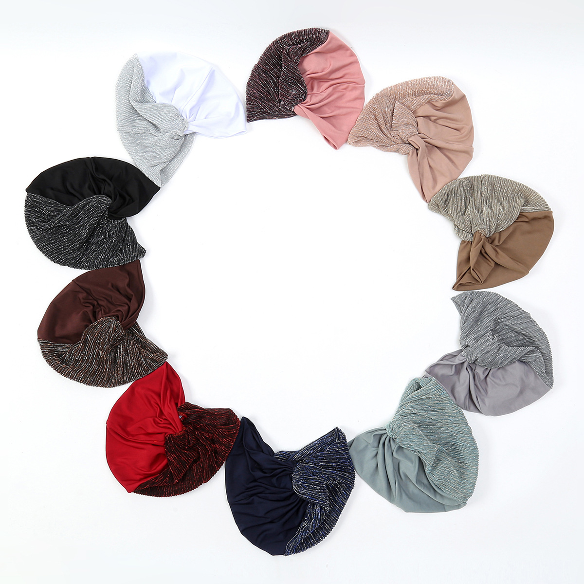Casquettes Hijab musulmanes pour femmes, couleur unie, Turban indien, Bonnet, coiffure à la mode, accessoires pour vêtements islamiques