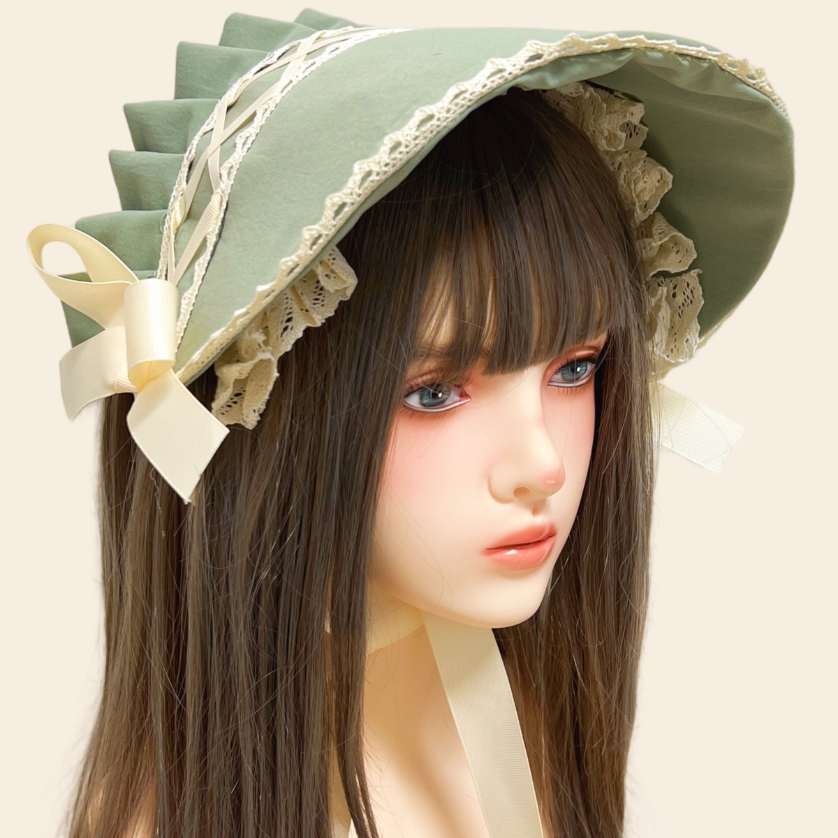 Chapeau Lolita en dentelle de style pastChev, magnifique bonnet, pièce de sauna victorienne, casquette plate de fête élégante, accessoire de cosplay