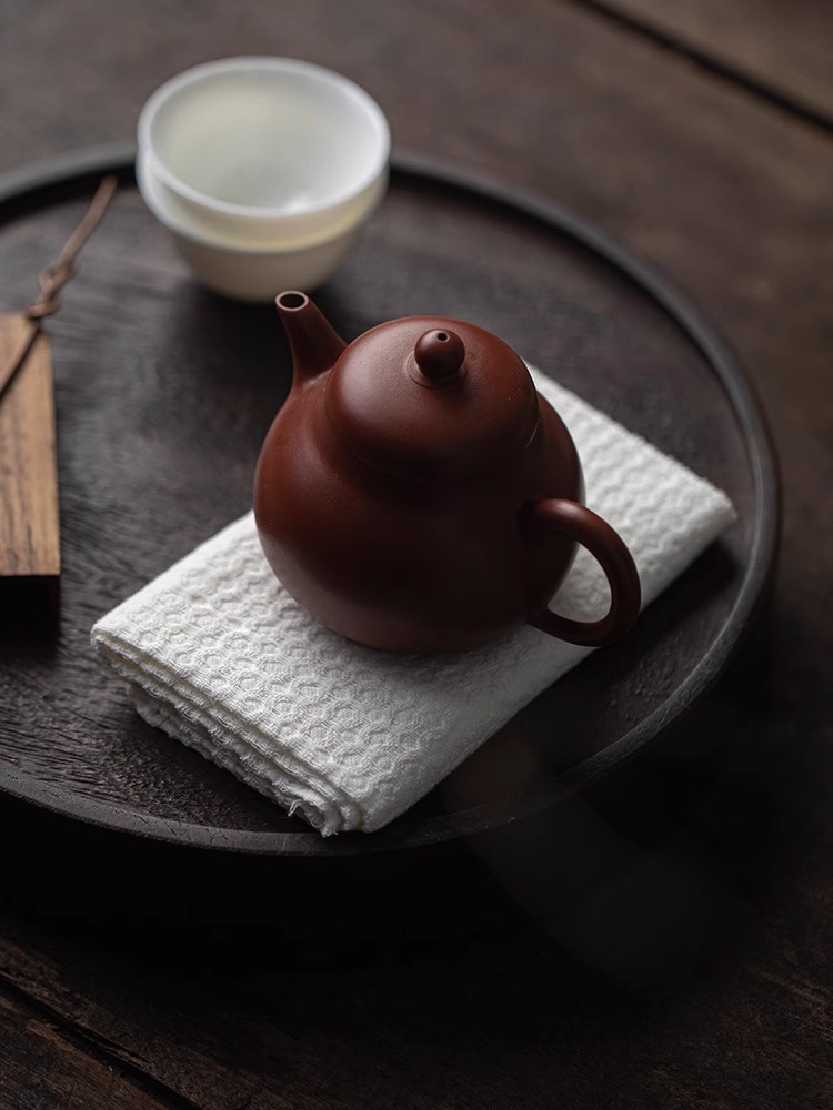 Essuie-tout - Chiffon de cuisine épais et absorbant en coton et lin, fait main, pour accessoires de service à thé, pièce unique