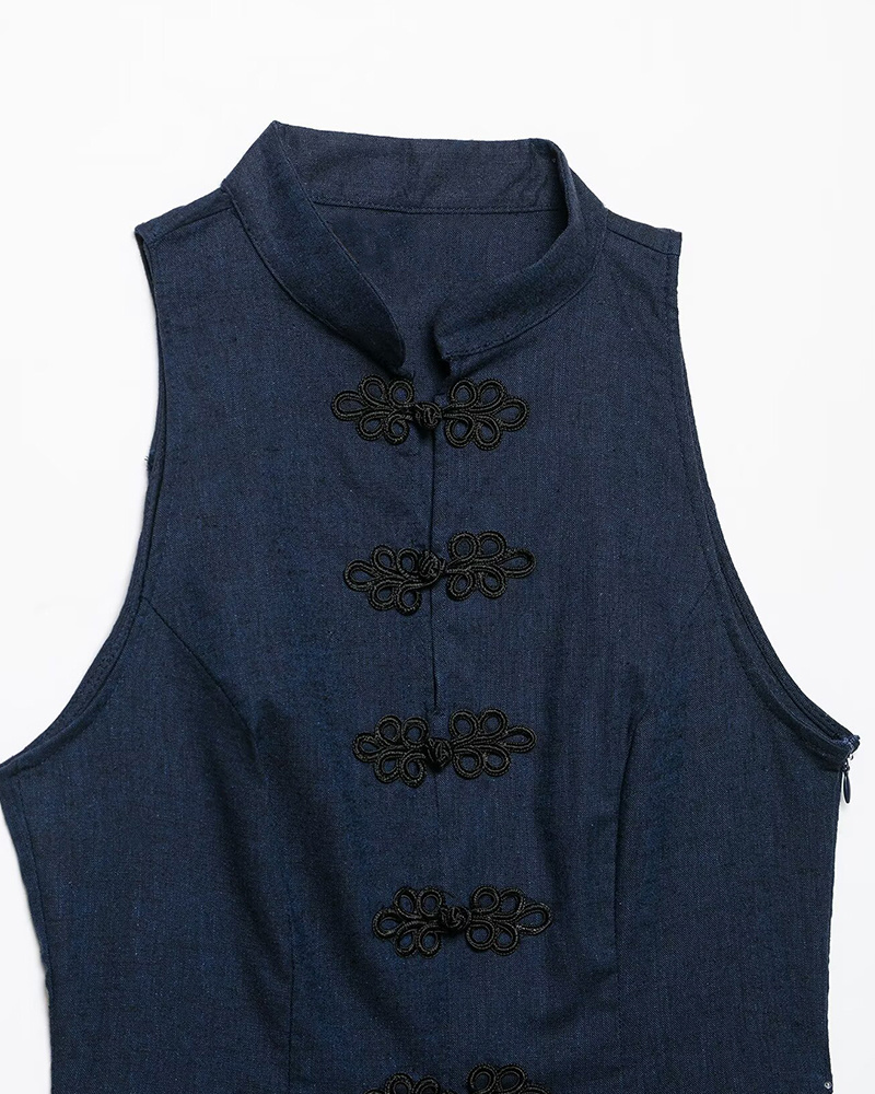 Chemisier Femme 2026 Nouvelle Collection Été Sans Manches avec Nœud et Ourlet Court, Élégant, Chic, Original et Polyvalent