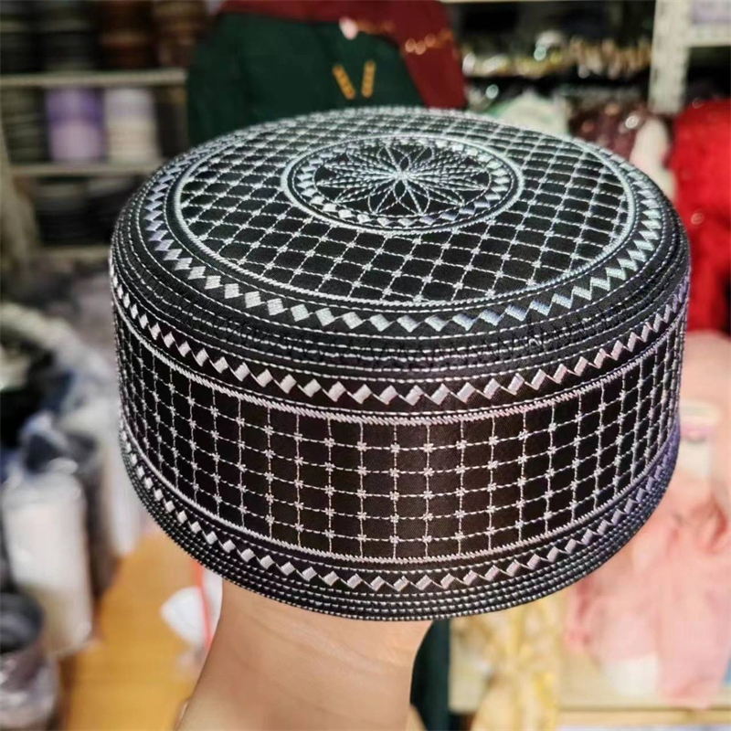 Chapeaux musulmans pour hommes, chapeau de prière, Kufi, Kippa islamique, Hijab, Turban saoudien, Turban juif, broderie, fête