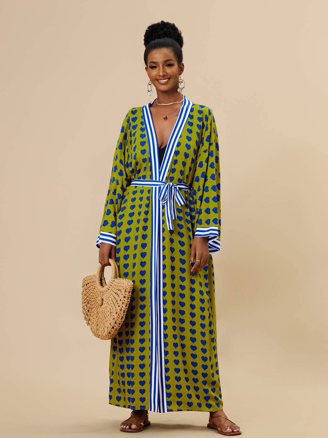 Robe de plage pour femme 2026, cache-maillot à manches, kaftan, tunique de plage, paréos long, cache-maillot pour bikinis, robe d'été, tenue de plage