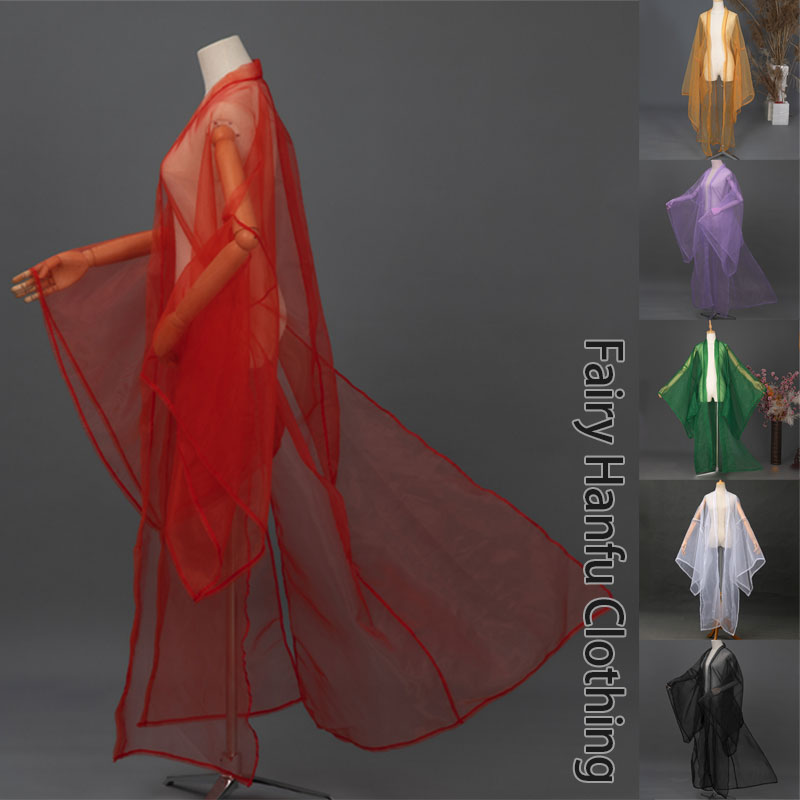 Manteau Hanfu traditionnel pour femmes et hommes, Cardigan en mousseline de soie, cape, Costume de fée chinois Ancinet, chemisier à manches longues, Costume de danse folklorique