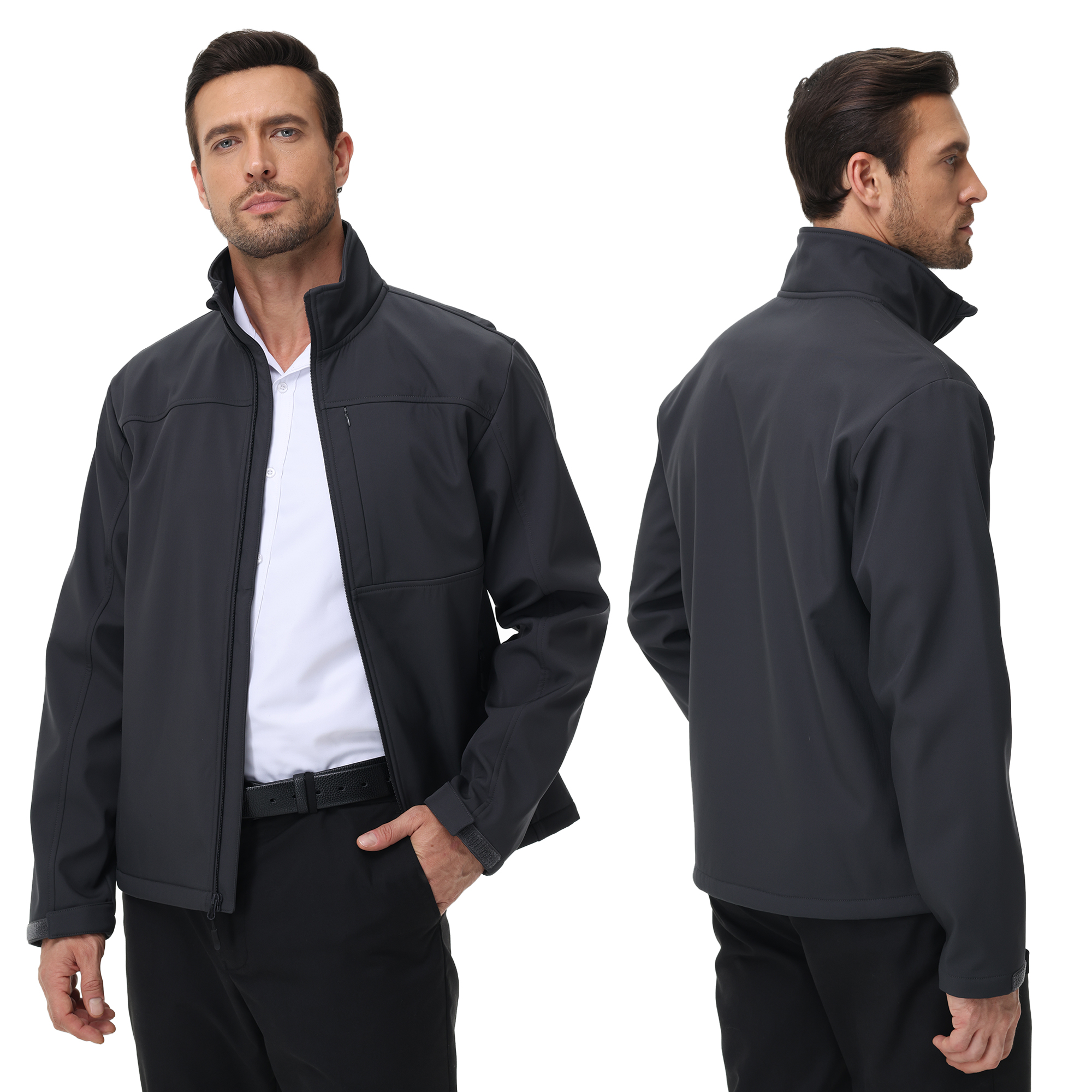 Veste d'affaires décontractée pour hommes, manteau coupe-vent imperméable à la mode, veste Cargo pour les voyages quotidiens en plein air, automne et hiver