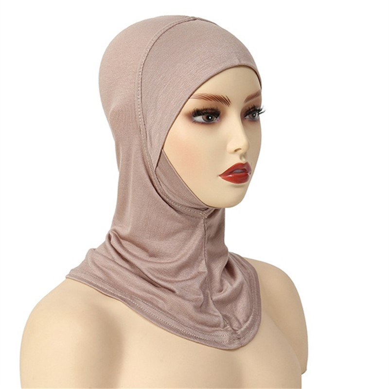 Hijabs musulmans à couverture intégrale pour femme, sous-bonnet en coton modal extensible, bonnet élastique uni, sous-voile, bandeau intérieur, turban Mujer