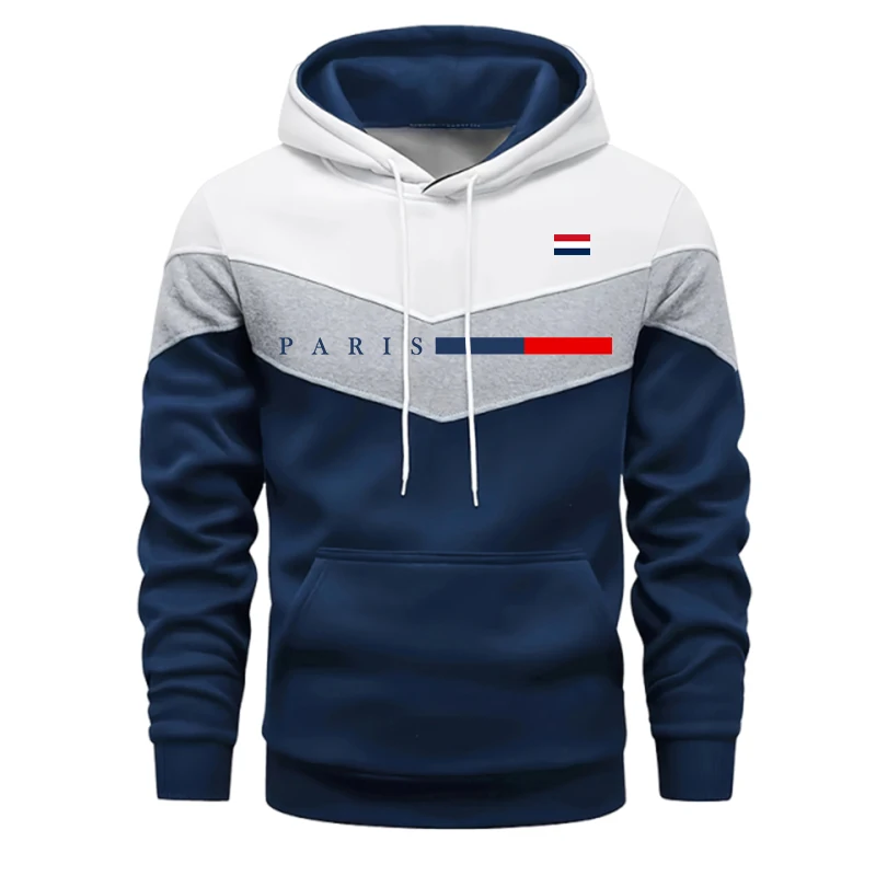 Nouvelle Collection 2026 : Ensemble Homme Tendance – Sweat à Capuche et Pantalon de Jogging Imprimé Paris – Tenue Décontractée Urbaine et Sportive