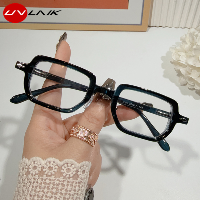 Lunettes carrées Vintage, monture unisexe ultralégère, haute définition, Anti lumière bleue, lentille transparente, lunettes optiques