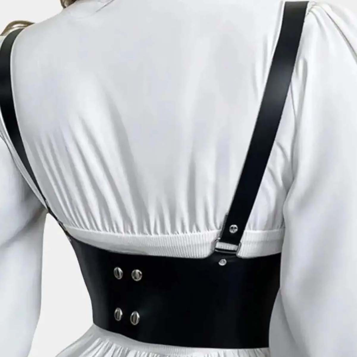 Ceinture Punk en cuir pour femmes, harnais de taille à épaule, bretelles décoratives, accessoires pour vêtements gothiques