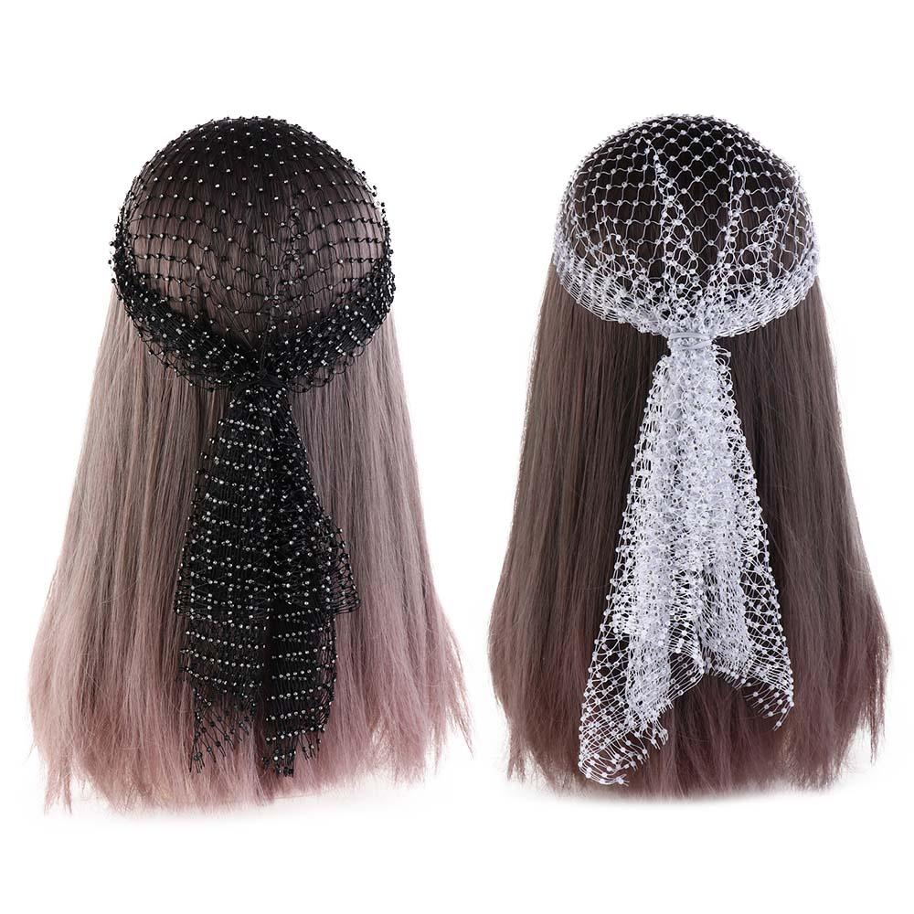 Bandana sexy évidé pour femmes, filets à cheveux d'été, écharpe de sauna, turban en maille scintillante, bonnet, bande de sauna en biscuits